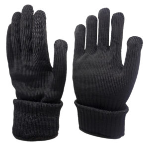 Polyester covered wire gloves